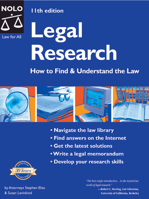 Title details for Legal Research by Stephen Elias - Available